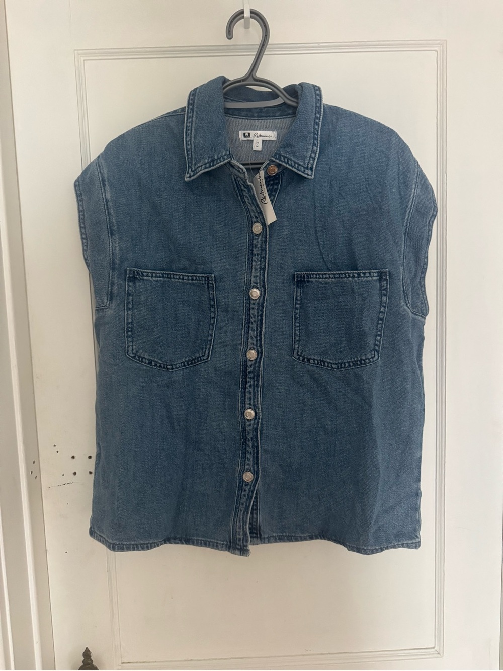 Light Blue Denim Button-Up Jacket